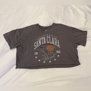 Hollister Cropped Graphic Tee